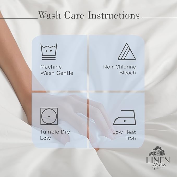 Linen Home 100% Cotton Percale Sheets Twin Size, Smoky Charcoal, Deep Pocket - Image 5