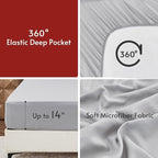 MUXHOMO 5 Pieces Twin Comforter Set, Reversible Bed in a Bag Twin Size - Image 8