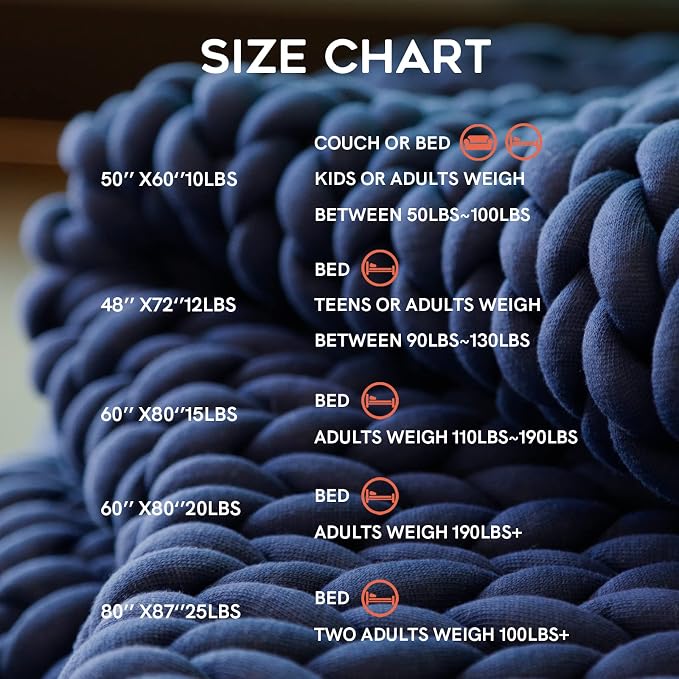 YnM Weighted Blanket, Handmade Chunky Knitted Design, Soft and Cozy, - Image 6
