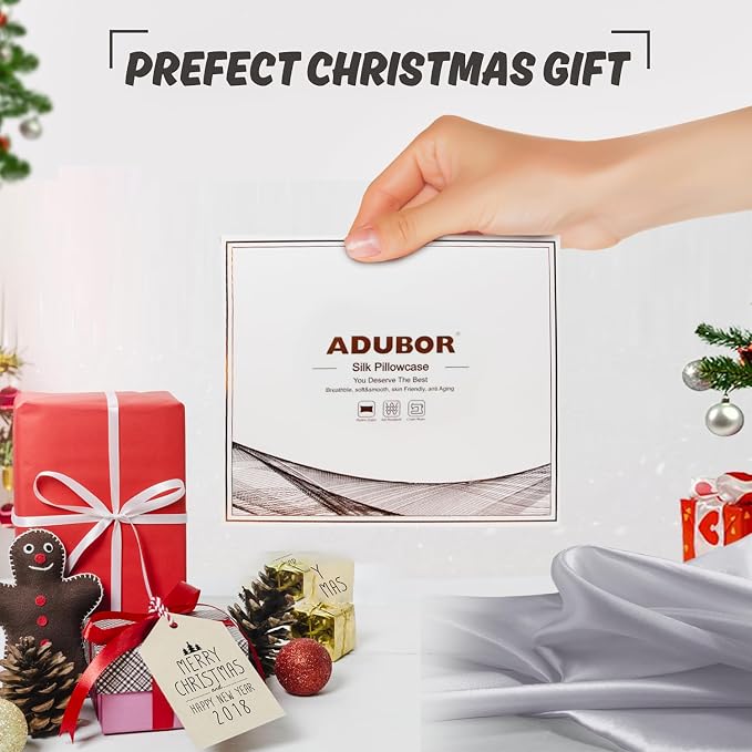 Adubor Silk Pillowcase 2 Pack for Hair and Skin - Image 6