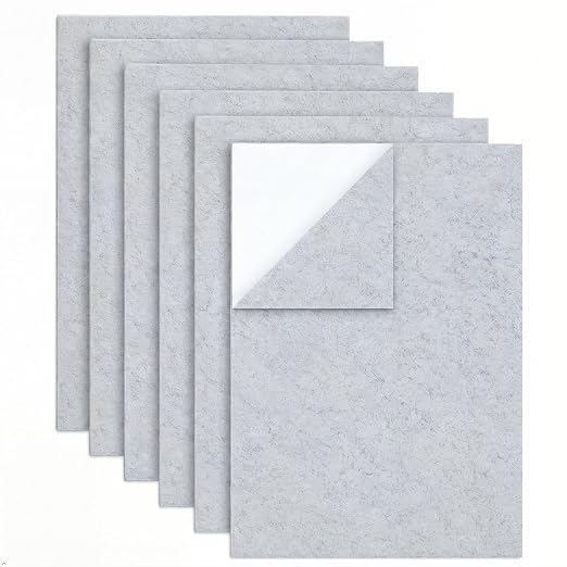 6PCS Large Self Adhesive Felt Sheet, 13.4"x10.8", 2mm Thick Stiff Felt Fabric by Samiusy