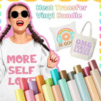 WRAPXPERT Pastel HTV 20 Packs Heat Transfer Vinyl Bundle, Boho Color Iron on - Image 3