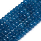 Songxi 5x8mm Natural Deep Blue Chalcedony Stone Rondelle Beads, Gemstone - Image 3