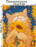 Mrnsiet Paint by Number for Adults Beginners, Cat Easy Paint by Numbers Kits on - Image 3