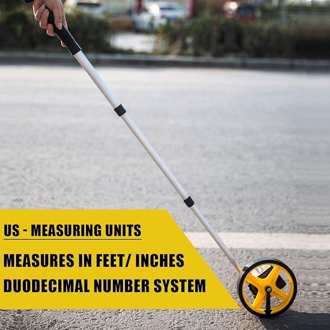 Zozen 6-Inch Measuring Wheel in Feet and Inches, Telescopic Handle, Starting - Image 5