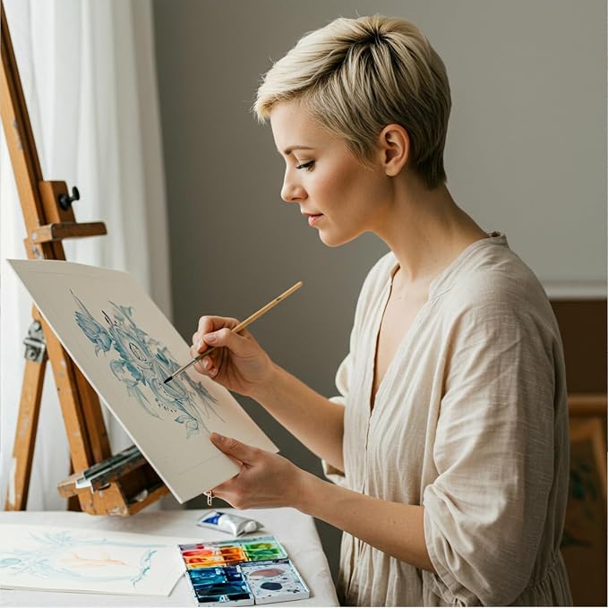 6 Pack 9 x 12 Inch Oil Primed Archival Linen Panels 11oz Painting Oils Panels - Image 4
