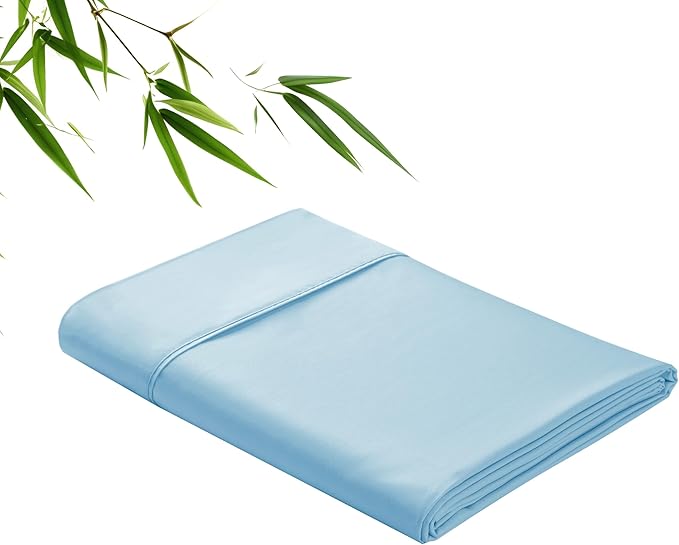 Bamboo Viscose Flat Sheets Only, Sateen Weave King Size Flat Sheet Only by ZaizaiHome
