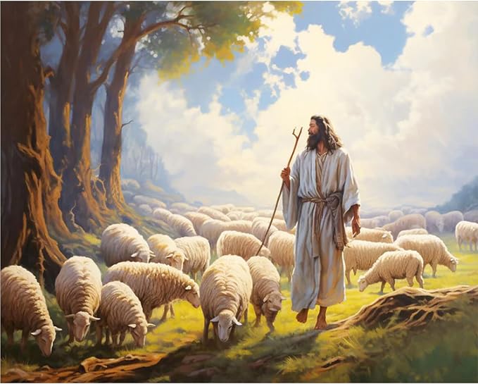Paint by Numbers Kit for Adults, Jesus DIY Painting Kit, 16x20 Inch | Jesus by CytheronDIYKit