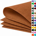 Camel Brown Large Felt Fabric 36" x 36", 1mm Stiff Felt Sheet, Nonwoven Fabric by ZANEXIR