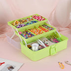Small Toolbox with Handle, Tackle Box 3-Layer Craft Organizers, Portable - Image 6
