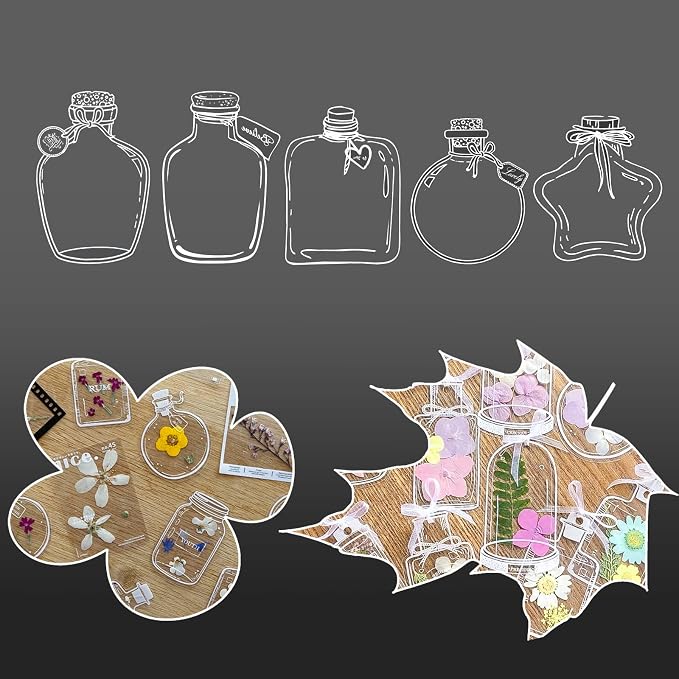 Kaluofan Dried Flower Bookmarks Kit, Handmade Transparent Beautiful Flower Page by Kaluofan
