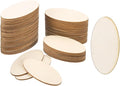 PATIKIL 60PCS Oval Wood Pieces 3.1 Inch Unfinished Oval Shape Wooden Blank by PATIKIL