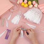 Bookmark Tassels Bulk, Cridoz 50Pcs Small Tassels Silky Handmade Soft Craft - Image 7