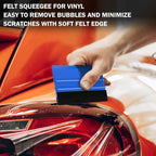 WRAPXPERT Blue Felt Squeegee, Medium Hardness Vinyl Squeegees Scraper Tool Kit - Image 3