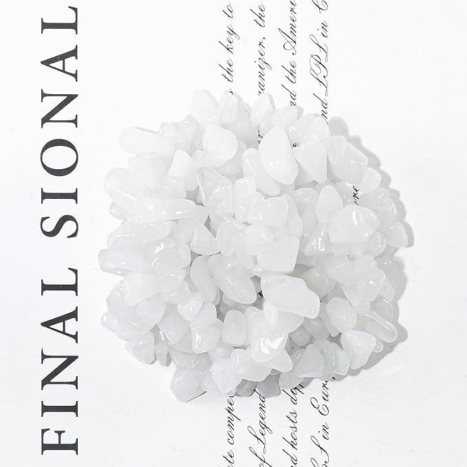 260pcs Natural White Jade Crystal Beads Chips 5mm to 8mm Irregular Gemstone - Image 2