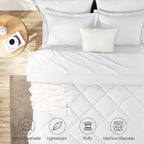 CozyLux King Size Comforter Set White - Image 2