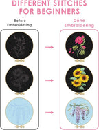 TINDTOP Embroidery Kit for Adult, Ribbon Embroidery Kit for Beginners | for - Image 3
