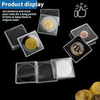 20 Pcs Adjustable Acrylic Coin Holder, Coin Collection Cases - Image 4