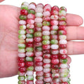 Songxi 5x8mm Natural Watermelon Tourmaline Stone Rondelle Beads, Gemstone by SongXi
