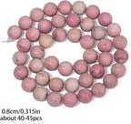 4mm Matte Pink Rhodochrosite Bead, 15-Inch Matte Round Loose Stone Beads - Image 9
