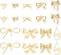 FASHEWELRY Alloy Bowknot Charms Links Golden Bow Tie Connector Charms Metal Bow by FASHEWELRY