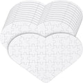 Mr. Pen- Blank Puzzle Bulk, 12 Pack, 40 Pieces/Pack, 9.3" x 6.2" | Heart Shaped by MrPen