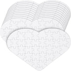 Mr. Pen- Blank Puzzle Bulk, 12 Pack, 40 Pieces/Pack, 9.3" x 6.2" | Heart Shaped by MrPen