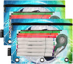 Soccer Ball Football on Field Pencil Pouch - Image 2