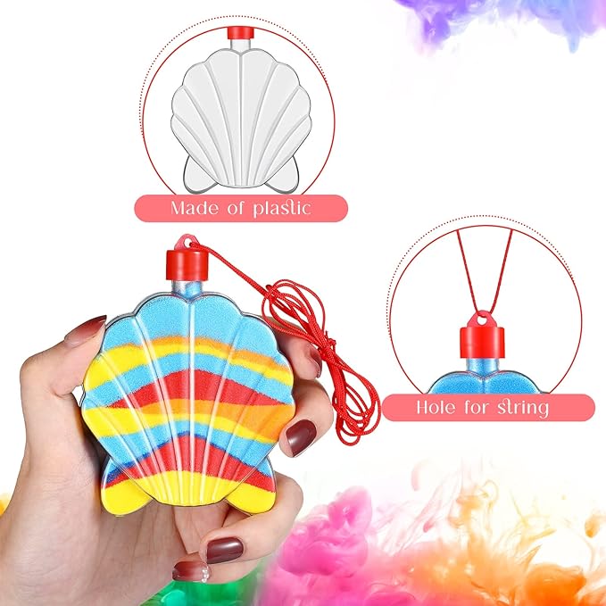 Yinkin 30 Pcs Sand Art Bottle Shell Necklaces Art Craft Bulk - Image 3