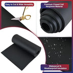 NYXOVA Neoprene Sponge Foam Sheet Roll, Closed Cell Foam Rubber Padding Without - Image 3