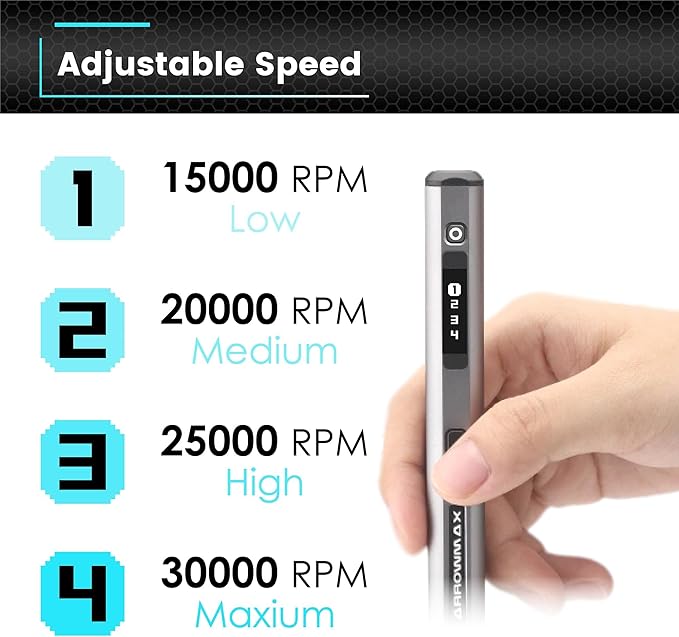 AM ARROWMAX Electric Mini Engraving Pen, HollowCup Motor, 42 Bits - Image 4