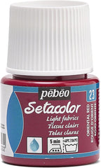 Pebeo Setacolor Light Fabrics Paint 45-Milliliter Bottle, Oriental Red by Unknown