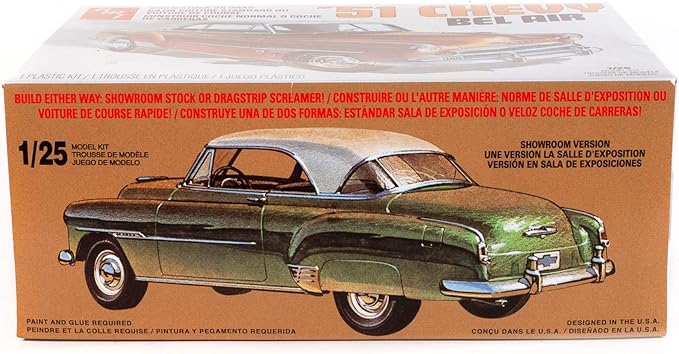 AMT Skill 2 Model Kit 1951 Chevrolet Bel Air 2-in-1 Kit Retro Deluxe Edition - Image 7