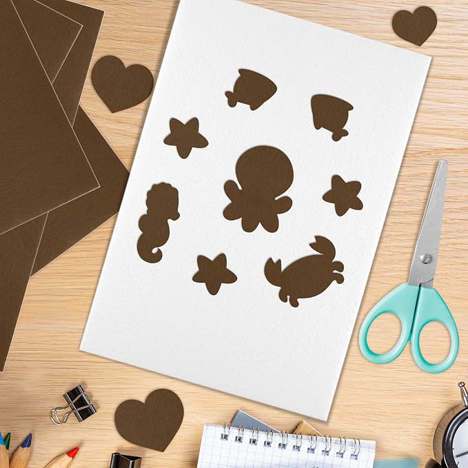 10PCS Brown Self Adhesive Felt Fabric Sheets Sticky Felt Sheets - Image 7
