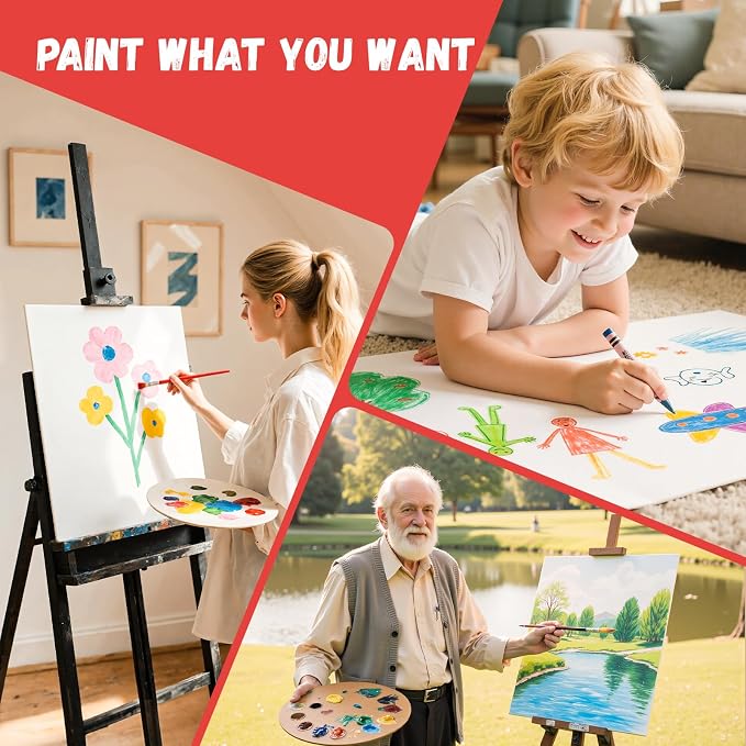 Simetufy 16x20inch 24 Pack Large Painting Canvas Boards Flat Canvas Panels | - Image 5
