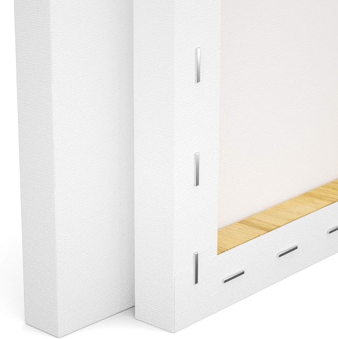 GOTIDEAL Stretched Canvas, 5x7 Inch Set of 10, Primed White - Image 4