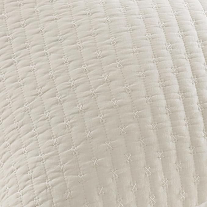 Levtex Home - Cross Stitch Quilt Set - 100% Cotton - King Quilt + 2 King Shams - Image 6