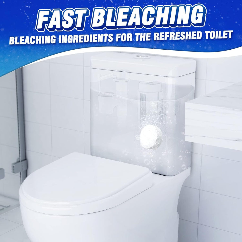 Vacplus Toilet Bowl Cleaners - 12 PACK, Household Toilet Cleaner, Automatic Toilet Bowl Cleaners with Bleach, Sustained-Release Toilet Tank Cleaners for Deodorizing and Descaling, 1.76 Ounces Each