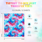 Tintnut Colorful Swirl Tie Dye Heat Transfer Vinyl, Watercolor spiral patterned - Image 2