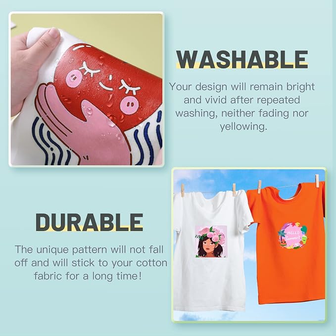 HTVRONT Sublimation HTV Sheets for Cotton Fabric - Image 4