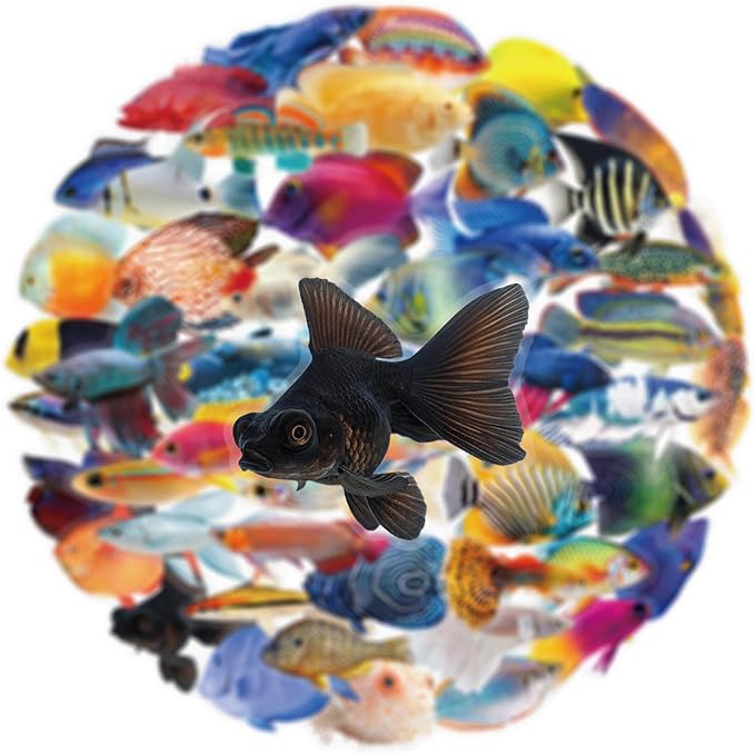 50 Pcs Clear PET Fish Aesthetic Stickers - Image 3