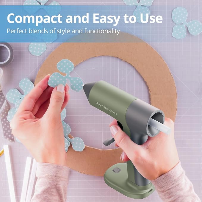Tilswall Cordless Hot Glue Gun, 30s Fast Preheat - Image 2