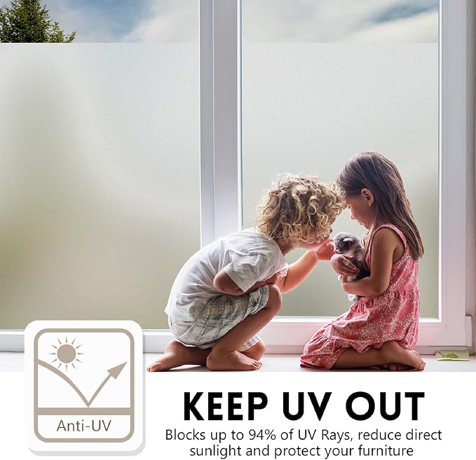 KESPEN Frosted Window Privacy Film Heat Control UV Sun Blocking Glass Stickers - Image 3