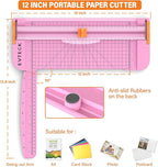 Evteck Paper Cutter 12 Inch Paper Trimmer Slider Crafting Scrapbooking Supplies - Image 3
