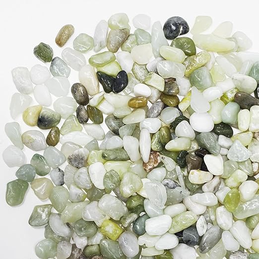Pulovin 2.5LB Succulent and Cactus Pebbles, 1/5 Inch Jade Pebbles by GardenSteward