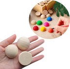 100pcs Half Wood Balls 1 Inch Diameter Unfinished Natural Mini Half Ball Split - Image 5