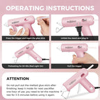 Mini Hot Glue Gun Set with 30 Glue Sticks, Fast Preheating Hot Melt - Image 5