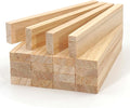 Wood Strips Slats for Wall, Square Wooden Dowels for Crafts 3/8"x 1" x 6" by Unknown