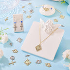 Cheriswelry 40pcs Virgin Cross Rhinestone Connector Charms Heart Oval Cross - Image 2