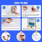 White Double Sided Adhesive Pads, Heavy Duty Mounting Tape, Super-Sticky Black - Image 5